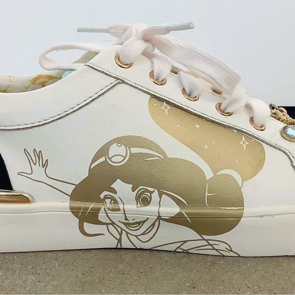 Aldo Shoes | Aldo X Disney Jasmine Sneakers 7 Gold/White Size 7 - Picture 4 of 8